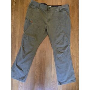 BRUNT Men The Torra Work Pant 46x34 Green Utility Rugged Canvas Workwear Stretch